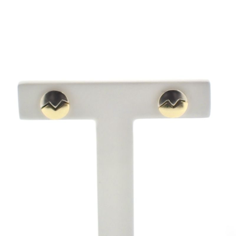 Image 1 of Two-tone gold stud earrings