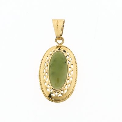 Image 1 of Gold pendant with Jade