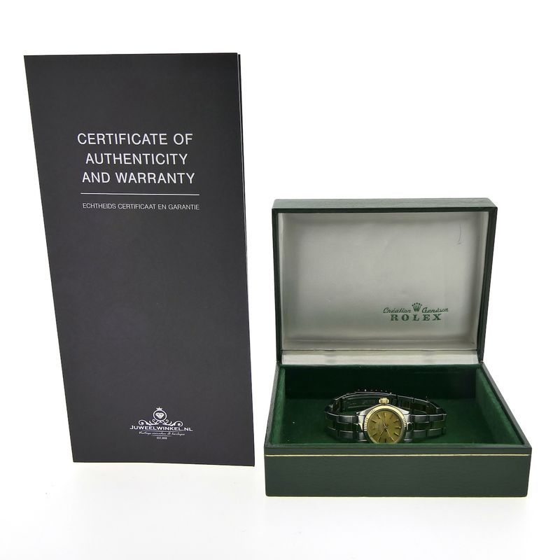 Image 4 of Rolex Oyster Perpetual 6719; Vintage gold/steel ladies' watch