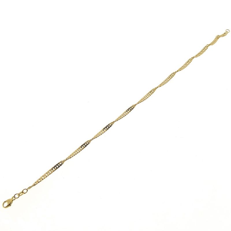 Image 8 of Gold twisted link bracelet | 21.5 cm