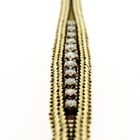 Image 3 of Gold herringbone link bracelet with diamond; 0.62 ct.