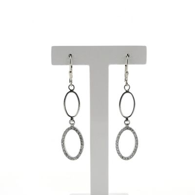 Image 1 of Silver earrings with zirconia
