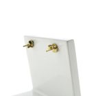 Image 6 of Gold stud earrings with aquamarine