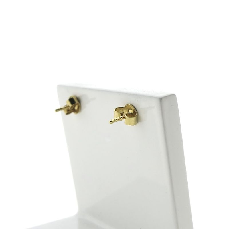 Image 6 of Gold stud earrings with aquamarine