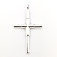 Silver cross; pendant