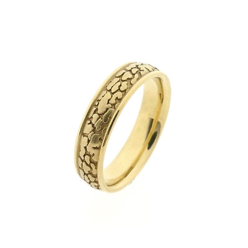 Afbeelding 1 van Gouden heren nugget ring