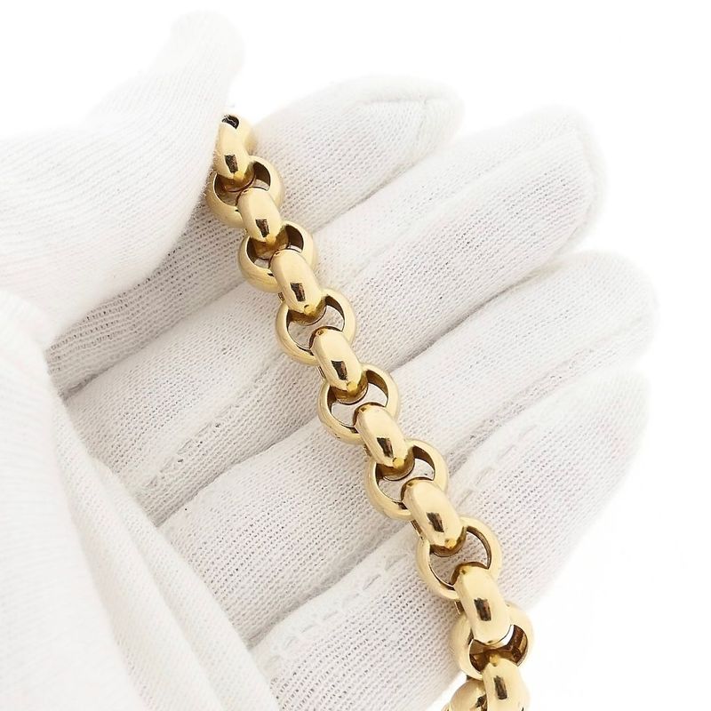Afbeelding 8 van Gouden jasseron schakelarmband