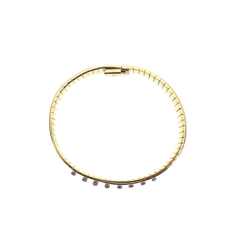 Image 4 of 18K Exclusive gold bracelet with rubies; Vintage | 18.5 cm
