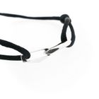 Image 3 of Forever Knots® Black Satin Bracelet with Silver Link