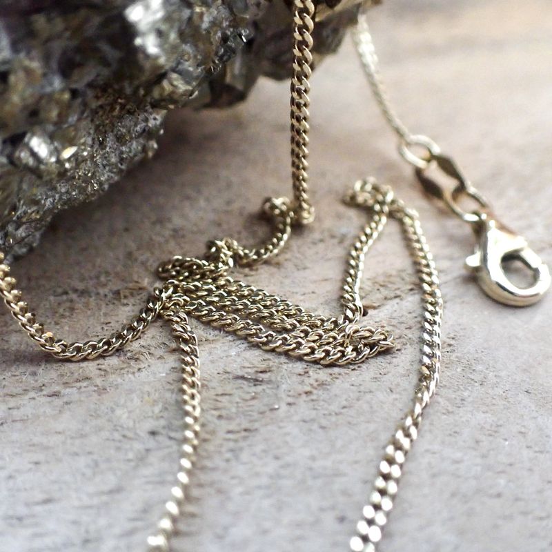 Image 2 of Gold thin gourmet link chain