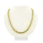 Image 1 of Gold foxtail link necklace with ruby ​​and onyx