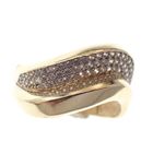 Image 4 of Gold pavé ring with zirconia