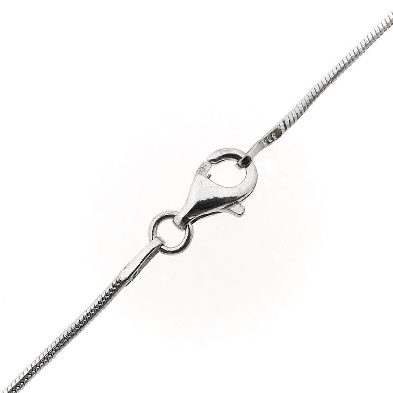 Image 5 of White gold snake link chain | 40 cm