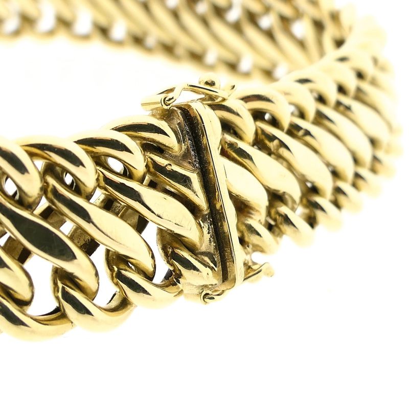 Afbeelding 6 van Gouden Franse gourmetschakel armband