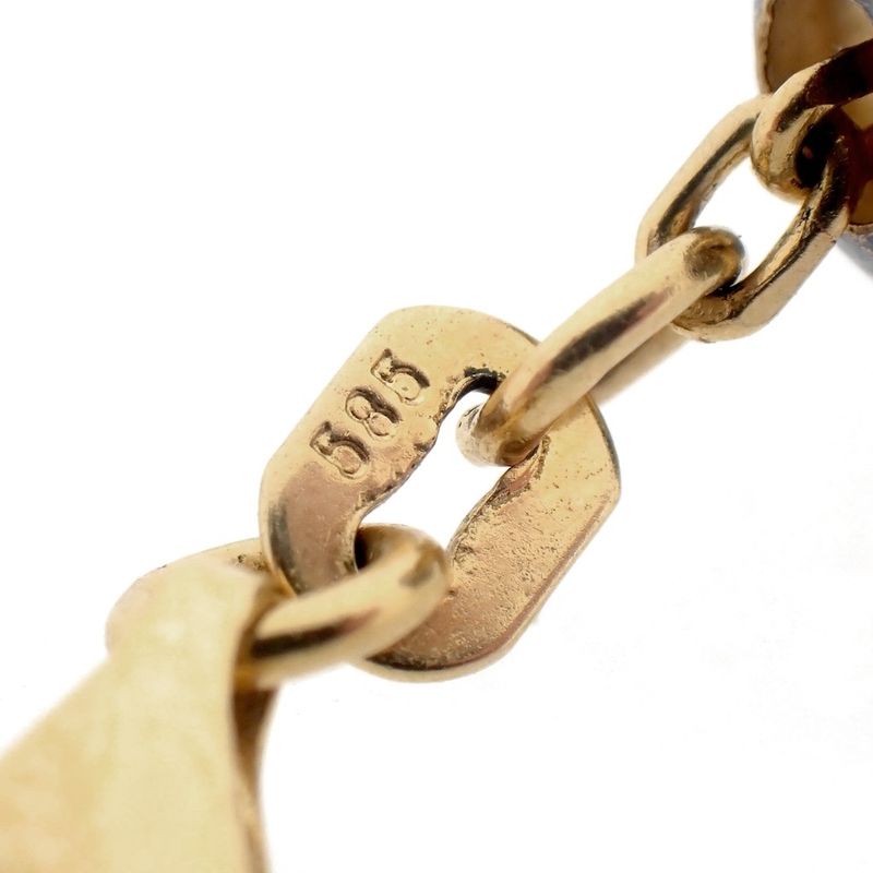 Image 11 of Gold rosary necklace with patinated beads