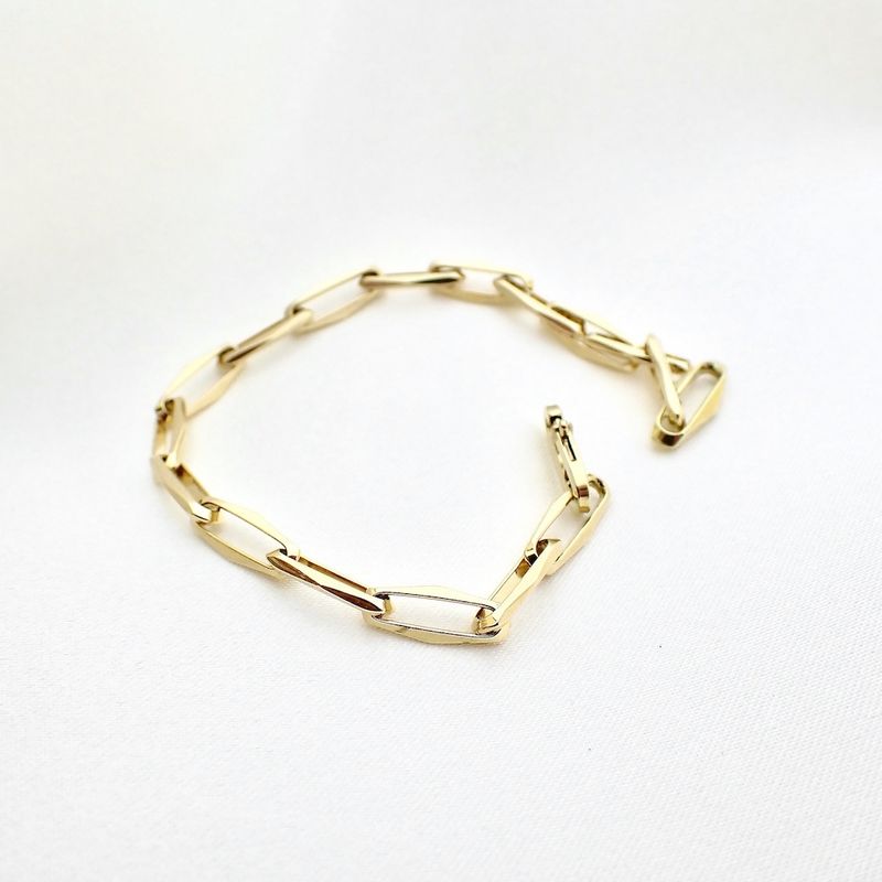 Image 10 of Gold closed forever link bracelet | 21 cm