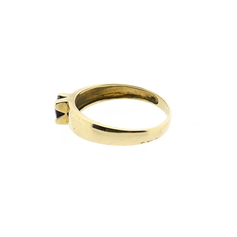 Afbeelding 7 van 8 karaat vintage solitair ring met granaat