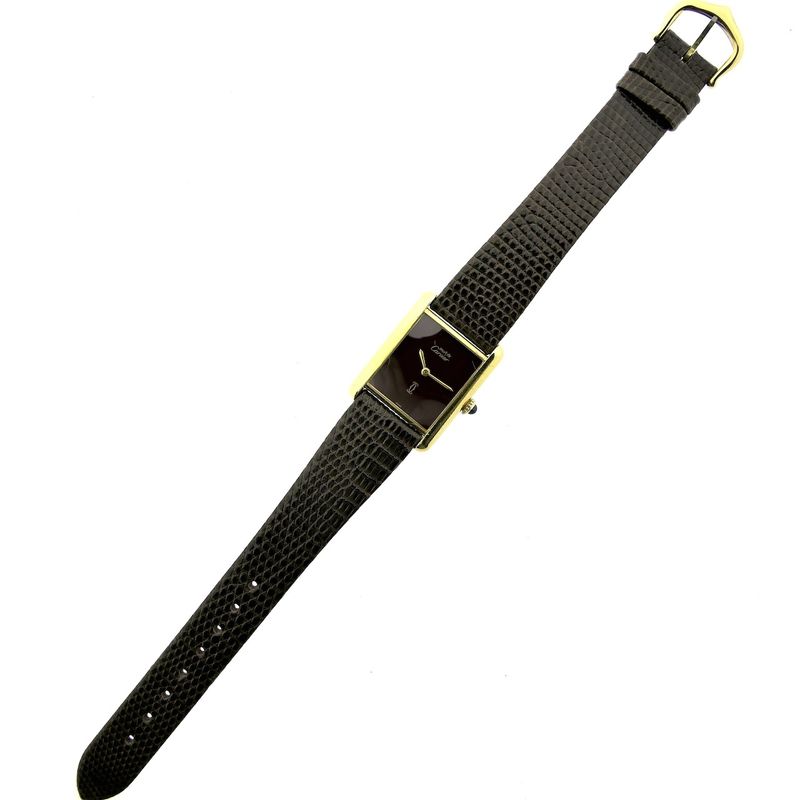 Image 18 of Cartier Tank Vermeil; Vintage mechanical women's watch