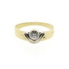 Image 3 of Two-tone gold solitaire ring with zirconia