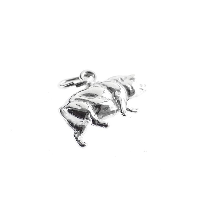 Image 3 of Silver charm; Pig