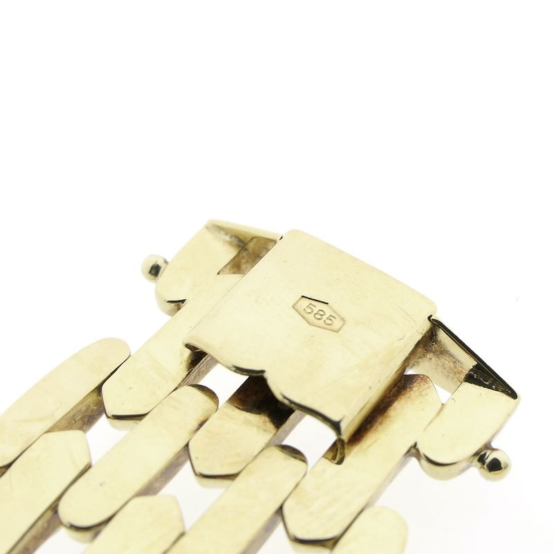 Image 6 of Gold Bismarck link bracelet | 21 cm