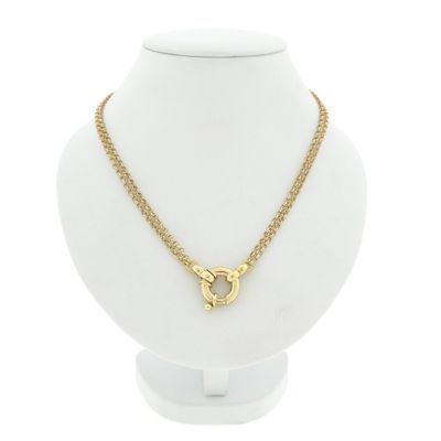 Image 1 of Gold jasseron link necklace | 40 cm