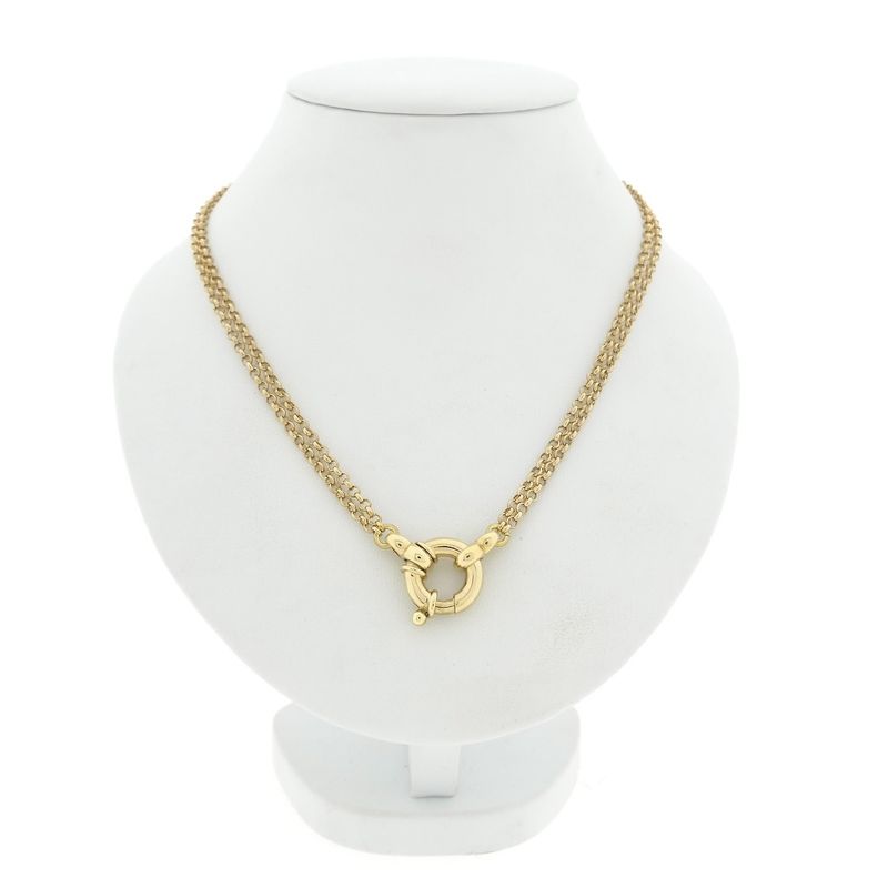Image 1 of Gold jasseron link necklace | 40 cm