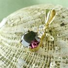 Image 5 of Gold pendant with zirconia and tourmaline