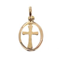 18-karat gold cross pendant | G. Sakkab