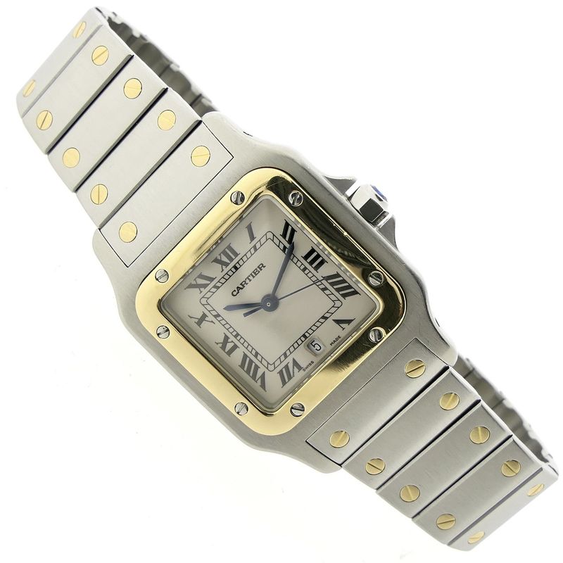Image 11 of Cartier Santos Galbee; Gold/steel unisex watch