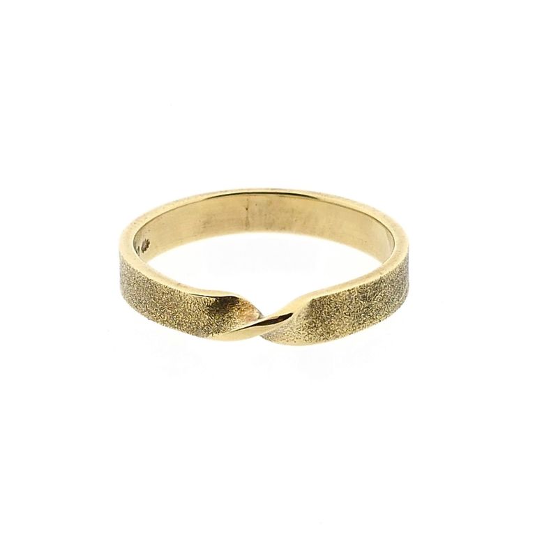 Image 3 of 14 Karat Gold Twist Band Ring; Size 16.75