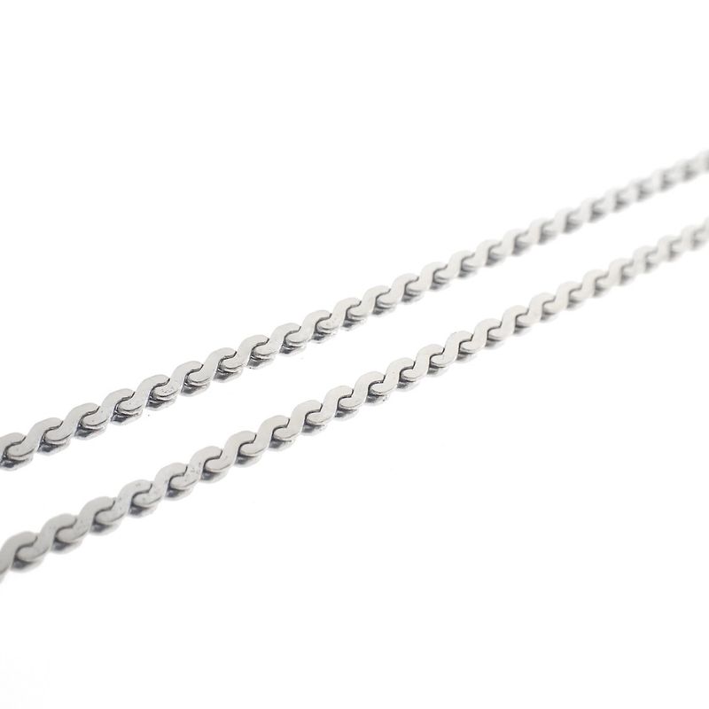 Image 5 of White gold S-link necklace with diamond | Approx. 0.34 ct.
