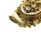 Image 6 of Antique gold pendant of a hat bell