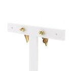 Image 4 of Gold stud earrings with diamond; 0.01 ct.