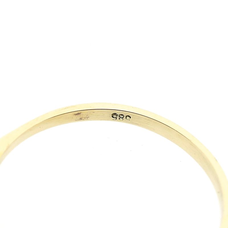 Image 8 of Gold solitaire ring with zirconia