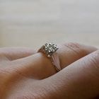 Image 11 of White gold ring with diamond 0.025 ct.