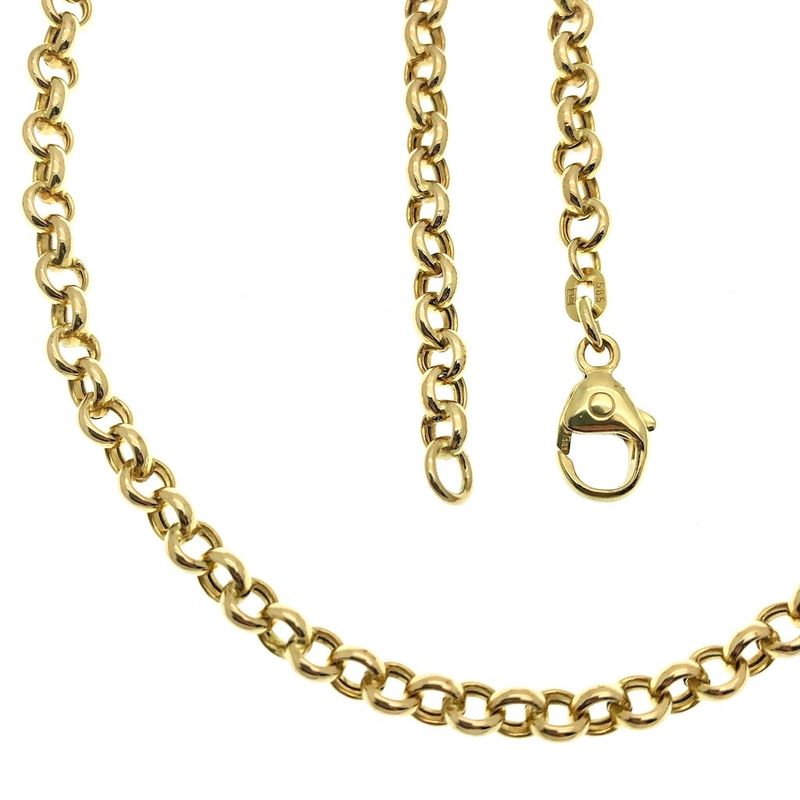 Image 1 of Gold jasseron link necklace | 44.5 cm
