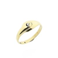 Gold Ring with Zirconia