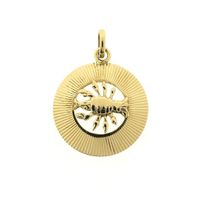 Gold zodiac sign pendant; Cancer | Fabiola
