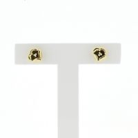 Golden rose stud earrings