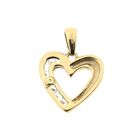 Image 7 of Gold pendant of a heart with zirconia