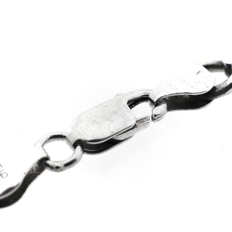 Image 4 of Silver Robust Flat Gourmet Link Necklace