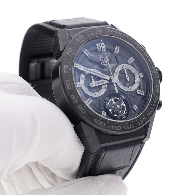 Image 7 of TAG Heuer Carrera Carbon Heuer 02T 'Phantom' Tourbillon CAR5A8P.FC6415; Automatic men's watch