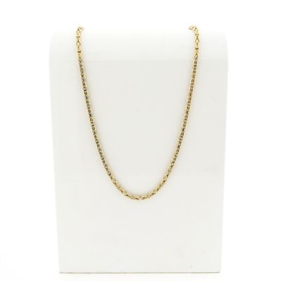 Image 1 of Solid gold square king necklace; Exclusive | 57 cm
