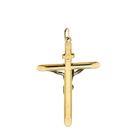 Image 9 of Two-tone gold pendant of a large cross with corpus | INRI