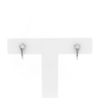 Witgouden oorstekers met zirconia