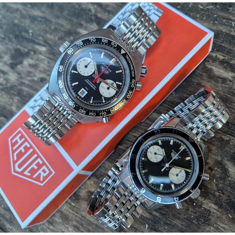 Image 13 of Heuer Autavia 1163; Vintage chronograph men's watch
