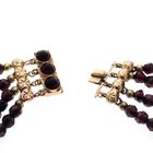 Image 3 of Glass bead necklace with gold clasp; Antique/vintage | 37 cm