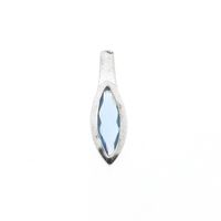 Silver pendant with light blue zirconia
