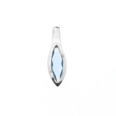 Image 1 of Silver pendant with light blue zirconia